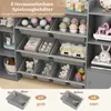 COSTWAY 4-poschodový drevený detský regál, skrinka na Náhľad obrázku produktu 6
