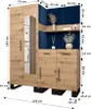 Garderobe ARTIN Set 15 mit gepolsterten Paneelen Industrial Produktbild-Vorschau 4