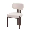 4er Set Esszimmerstuhl Stoff Beige - Beine Dunkle Produktbild-Vorschau 8