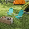 Outsunny 2er Set Campingstühle Faltstuhl mit 6-fach Produktbild-Vorschau 9