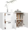 vidaXL Sideboard Blanc 100x33x59,5 cm Bois composite Voir les images du produit 5