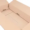 Close-up view of the inside of an open cardboard box, showing dimensions. Produktbild-Vorschau