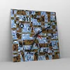 Wanduhr - Quadrat - Glasuhr - Abstraktion modern - 40x40cm Produktbild-Vorschau 4