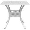 vidaXL Tavolo da giardino bianco 80x80x75 cm in fusione di Anteprima dell’immagine prodotto 5