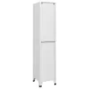 A tall, narrow, light gray metal locker cabinet is shown from a side angle against a white background. Voir les images du produit