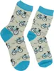 A pair of socks with a bicycle pattern. Produktbild-Vorschau