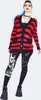 Jawbreaker Strickjacke Red Striped Oversized Cardigan Punk Produktbild-Vorschau 5
