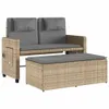 vidaXL Panchina da giardino regolabile con cuscino Beige Anteprima dell’immagine prodotto 4