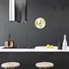 Glasuhr Wanduhr Küchenuhr Echt-Glas 30fi cm Zitronen gelb Produktbild-Vorschau 3