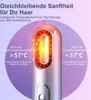 Close-up of a hair dryer with marketing text and graphics. Produktbild-Vorschau
