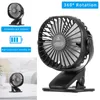 360° Mini USB Ventilator Akku Clip Fan Tischventilator mit Produktbild-Vorschau 9