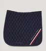 A navy blue quilted saddle pad with Tommy Hilfiger branding. Produktbild-Vorschau
