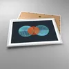 Gerahmtes Poster - Weißer Rahmen - Abstraktion Räder Gürtel Produktbild-Vorschau 3