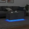 A modern living room scene with a sectional sofa and a coffee table with LED lighting. Produktbild-Vorschau
