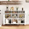 GOPLUS Sideboard Küche, Küchenschrank mit 3 Türen & 3 Produktbild-Vorschau 2