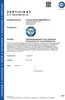 A certificate with text and logos. Produktbild-Vorschau
