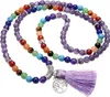 GEHECRST Schmuck 108 Perlen Edelstein Mala Kette 7 Chakra Produktbild-Vorschau 3