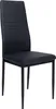 A black dining chair with a high back and metal legs, presented against a white background. Produktbild-Vorschau
