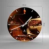 Wanduhr - Rund - Glasuhr - Frühstück Schokolade Kaffee Produktbild-Vorschau 3