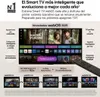 Marketing image for a smart TV with various features and operating system updates. Produktbild-Vorschau