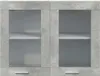 Hängeglasschrank Betongrau 80x31x60 cm Produktbild-Vorschau 4