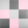 Tappetino puzzle in schiuma 180x180cm 9 pezzi grigio rosa Anteprima dell’immagine prodotto 1