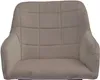 Esszimmer Armlehnstuhl Samt taupe schwarz Metallbeine LARS Produktbild-Vorschau 5