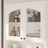 Hochschrank Badezimmer, Badschrank mit 2 Türen und Offenem Produktbild-Vorschau 3