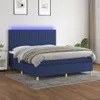 Boxspringbett mit Matratze & LED Blau 180x200 cm Stoff Produktbild-Vorschau 1