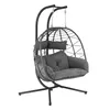 Juskys Doppelhängesessel Aria - Polyrattan Hängesessel mit Produktbild-Vorschau 24