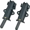Two black carbon brushes with gold metal contacts, mounted on black plastic holders, are shown against a white background. Produktbild-Vorschau