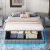 A bed with storage underneath, in a bedroom setting. Náhľad obrázku produktu