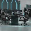 A modern gaming room with multiple computer setups and gaming chairs. Produktbild-Vorschau
