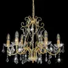 vidaXL Lampadario con perle di cristallo Golden Round 6×E14 Anteprima dell’immagine prodotto 2
