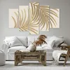 Bild auf Leinwand - Leinwandbild - 5 Teile - Golden Blätter Produktbild-Vorschau 6