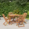 vidaXL 5-tlg. Garten-Essgruppe Massivholz Akazie Produktbild-Vorschau 2