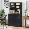 COSTWAY Küchenschrank, für 45 L Mülleimer, Buffetschrank Produktbild-Vorschau 9