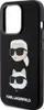 A black iPhone case with Karl Lagerfeld and Choupette graphics. Produktbild-Vorschau