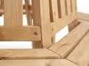 Baumbank 360° 6-Eckig aus Tannenholz, ca. 205 x 178 x 90 cm Produktbild-Vorschau 4