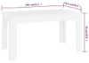 vidaXL Jedálenský stôl biely 140x74,5x76 cm Materiál drevo Náhľad obrázku produktu 7