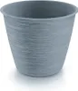 Runder Blumentopf aus Kunststoff hellgrau 17 cm Furu Produktbild-Vorschau 1