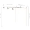 vidaXL Garten-Pergola Antik-Braun 3x3x2,5 m Eisen -  Produktbild-Vorschau 8