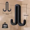 Doppel-Duschhaken 2er Set – Schwarz, für Handtücher und Produktbild-Vorschau 4