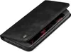 A black flip case for a smartphone is shown from a diagonal angle. Produktbild-Vorschau