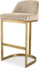 Casa Padrino Luxus Barstuhl Sandfarben / Messing 53 x 51 x Produktbild-Vorschau 1