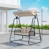 Outsunny Hollywoodschaukel Rattan 2-Sitzer Gartenschaukel Produktbild-Vorschau 3