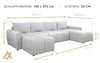 AX LIVING Ecksofas groß Ferrande 317 cm – Sofa beige mit Produktbild-Vorschau 4
