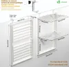 VOUNOT® Wand Wäscheständer Klappbar, Platzsparend Weiß Produktbild-Vorschau 3