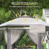 Outsunny Gartenpavillon Faltpavillon mit 6 Seitenteile Produktbild-Vorschau 5