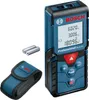 A Bosch GLM 40 Professional Laser Distance Measurer is shown with its accessories. Voir les images du produit